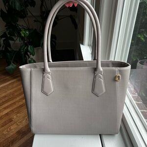 Dagne Dover Vegan Leather Gray Tote Bag